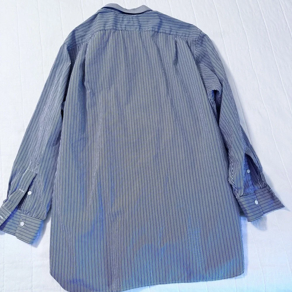 Polo Ralph Lauren Men's Regent Classic Fit Blue Green Stripe Dress Shirt 16.5-33